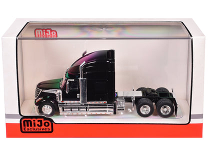 2010 International Lonestar Truck Tractor Black 1/64 Diecast Model by IXO Models