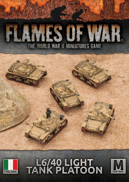 Flames of War: Italian L6/40 Light Tank Platoon (Mid War)