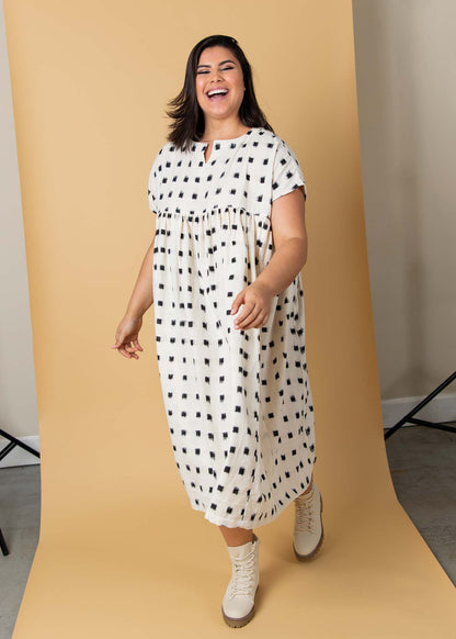 Meadow Dress - Ikat Squares by And For Good