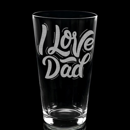 FATHERS & DADS Pint Glasses by LumEngrave