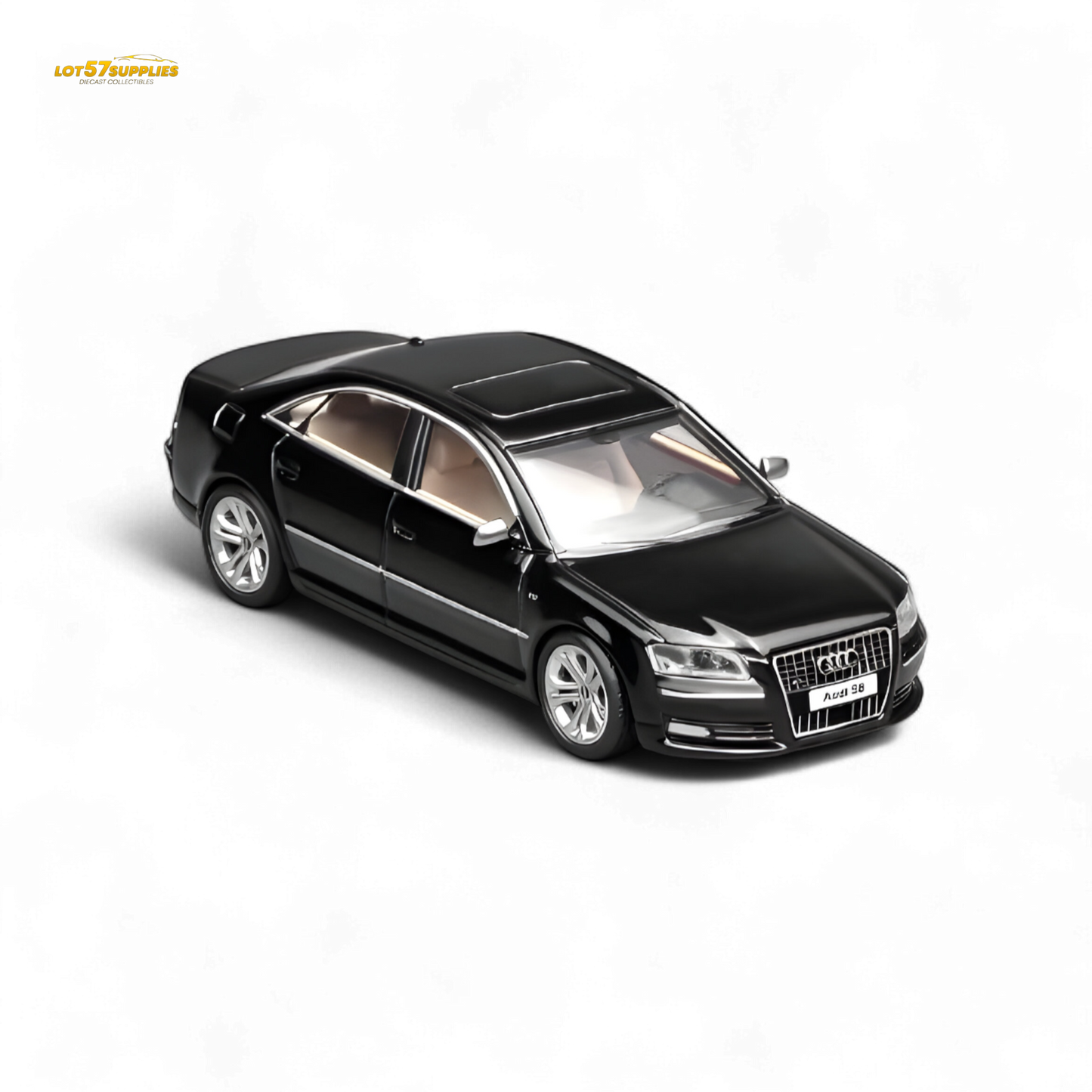 (Pre-Order) Motorhelix 2008 Audi S8 D3 - Brilliant Black 1:64