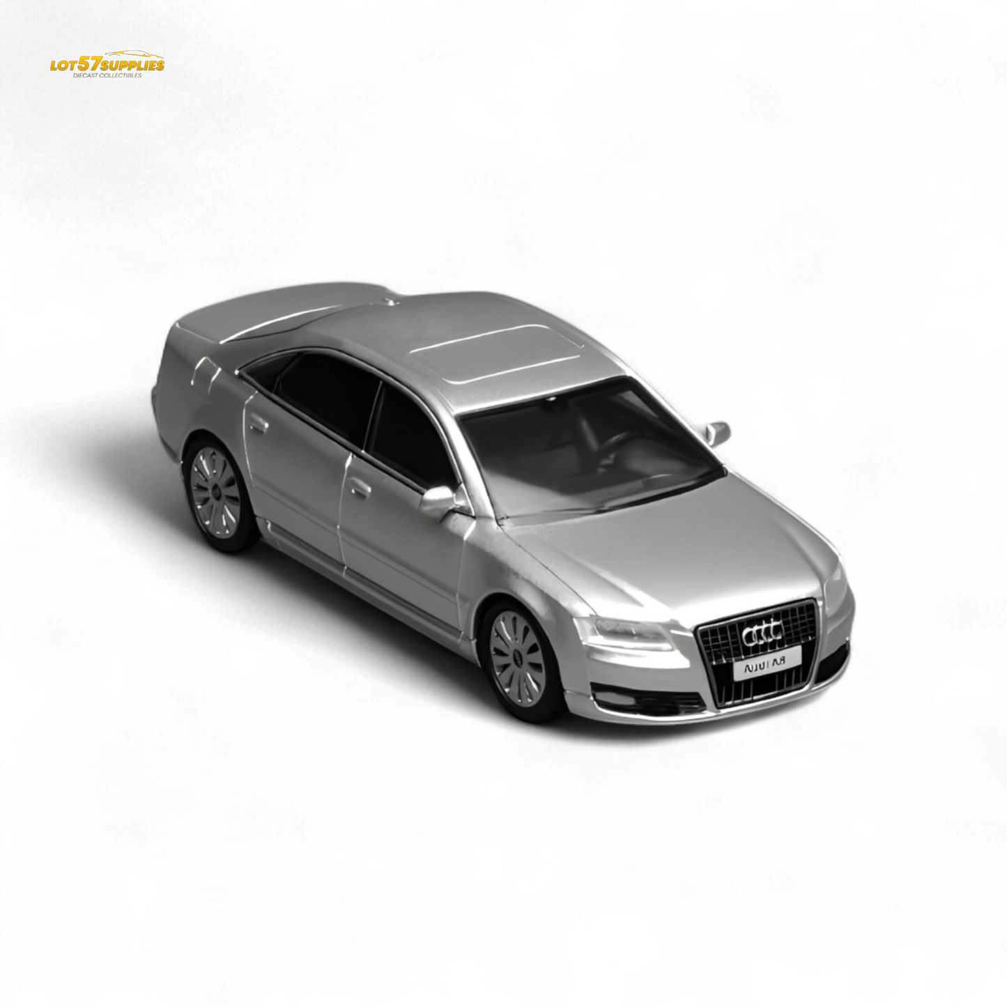 (Pre-Order) Motorhelix 2008 Audi A8 D3 Facelift - Ice Silver Metallic 1:64