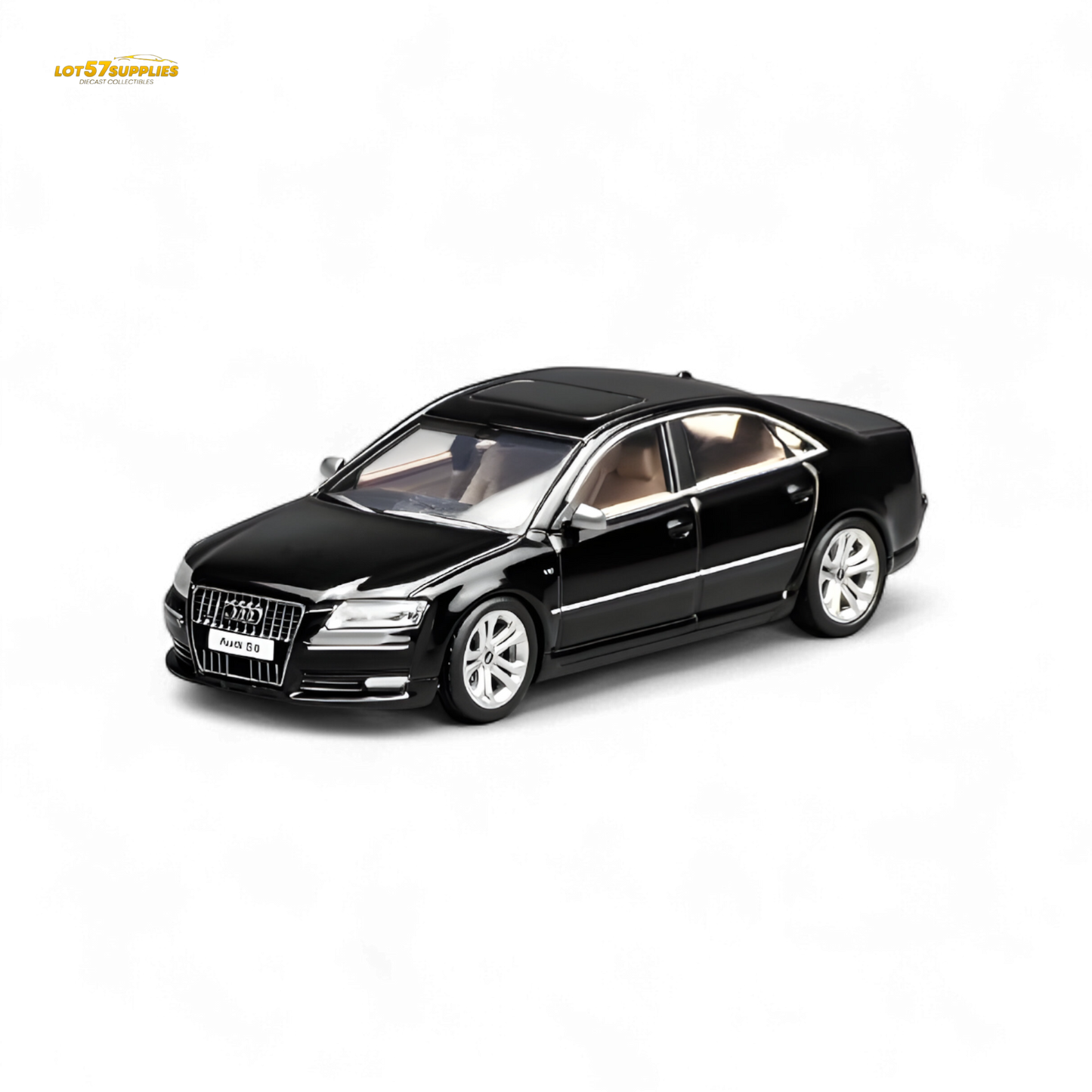 (Pre-Order) Motorhelix 2008 Audi S8 D3 - Brilliant Black 1:64