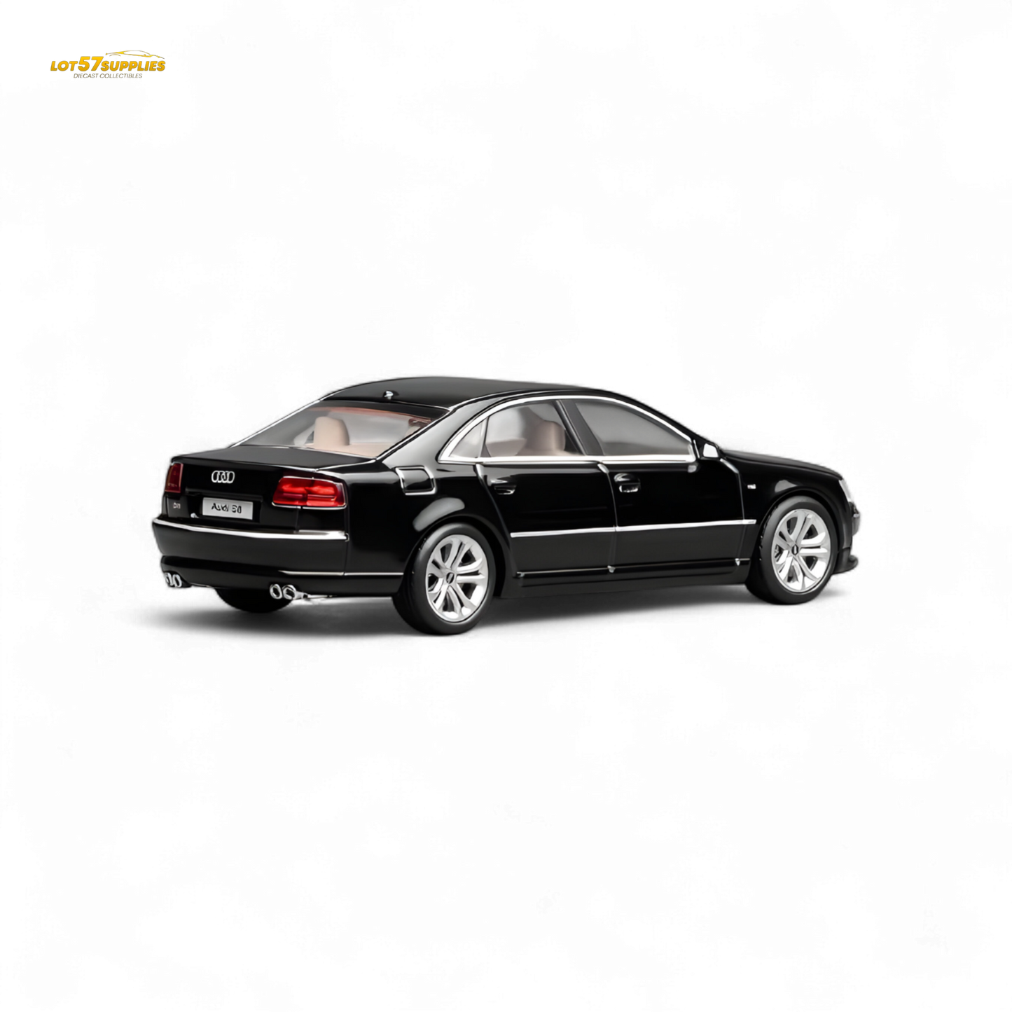 (Pre-Order) Motorhelix 2008 Audi S8 D3 - Brilliant Black 1:64