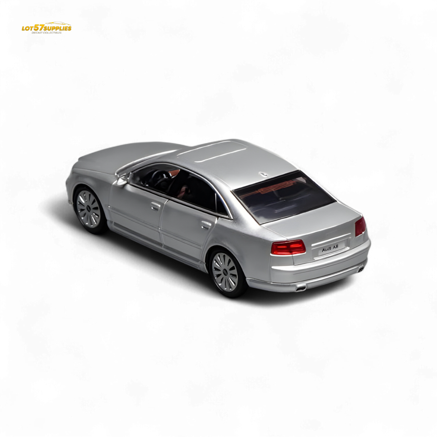 (Pre-Order) Motorhelix 2008 Audi A8 D3 Facelift - Ice Silver Metallic 1:64