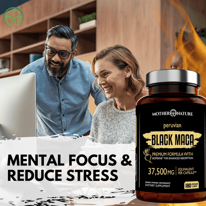 Black Maca Capsules 37,500 mg by Mother Nature Organics