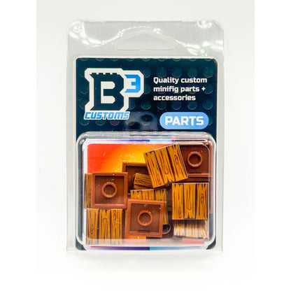 Dark Hardwood Tile Part Pack (20 Tiles) made with LEGO parts - B3 Customs