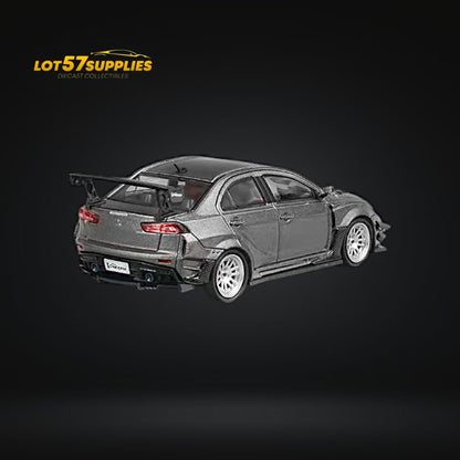 CM Model Mitsubishi Lancer Evolution X Varis Wide Body Gray 1:64
