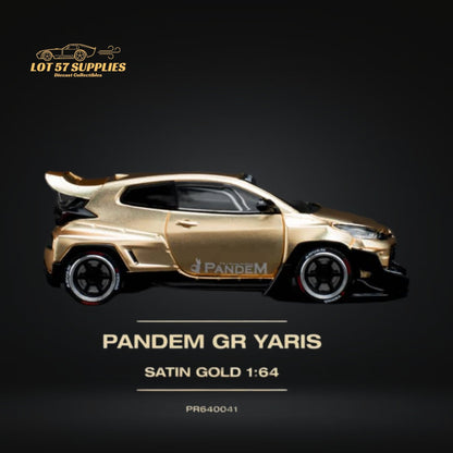 Pop Race Toyota Yaris Pandem GR Satin Gold 1:64 PR6400041