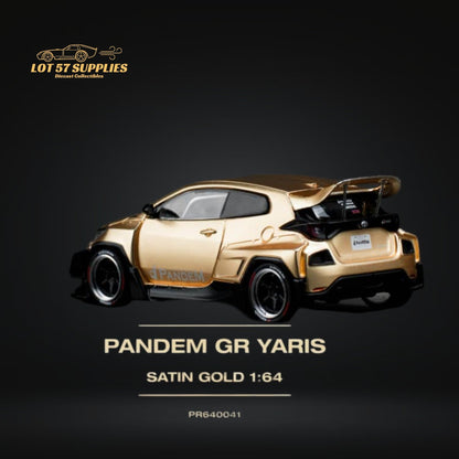 Pop Race Toyota Yaris Pandem GR Satin Gold 1:64 PR6400041