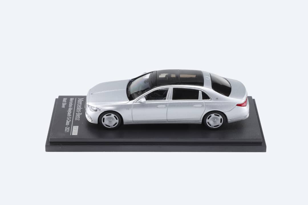 AR BOX 2021 Mercedes-Benz Maybach W223 Matte Silver Licensed Product 1:64