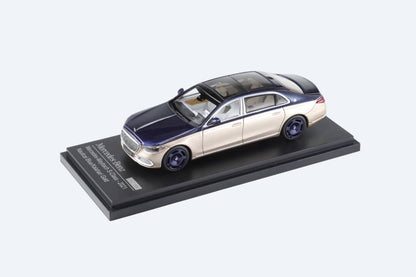 AR BOX 2021 Mercedes-Benz Maybach W223 Blue-Gold 2-Tone Licensed Product 1:64