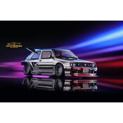 Liberty64 Volkswagen VW KS MK2 Widebody Silver Chrome 1:64