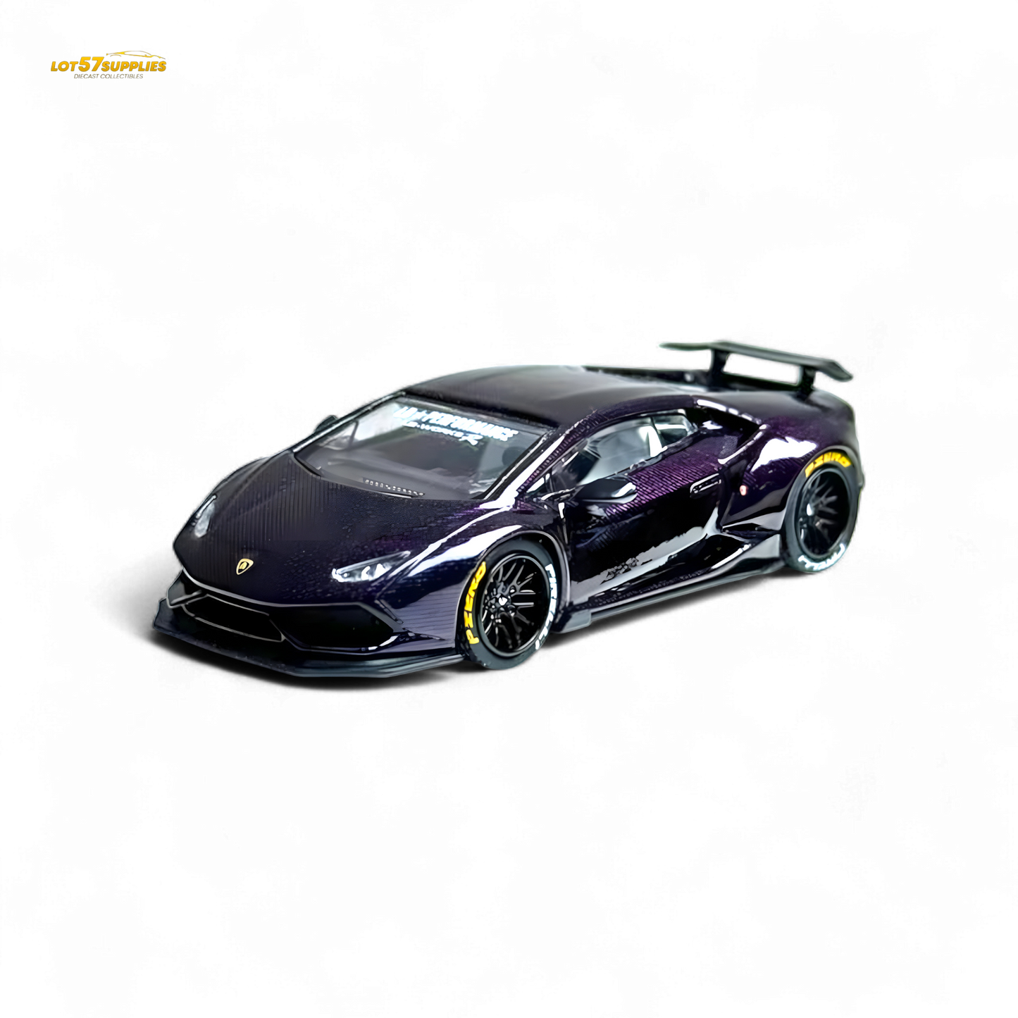 King Model Lamborghini Huracan LP610 LB 1.0 Purple Carbon Fiber 1:64