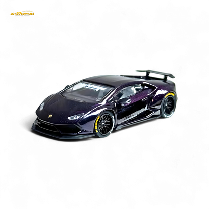King Model Lamborghini Huracan LP610 Purple Carbon Fiber 1:64