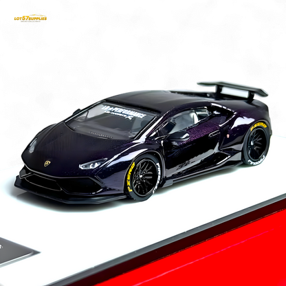 King Model Lamborghini Huracan LP610 LB 1.0 Purple Carbon Fiber 1:64