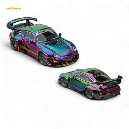 Star Model Porsche RWB 993 GT Wing Magic Purple-Green 1:64