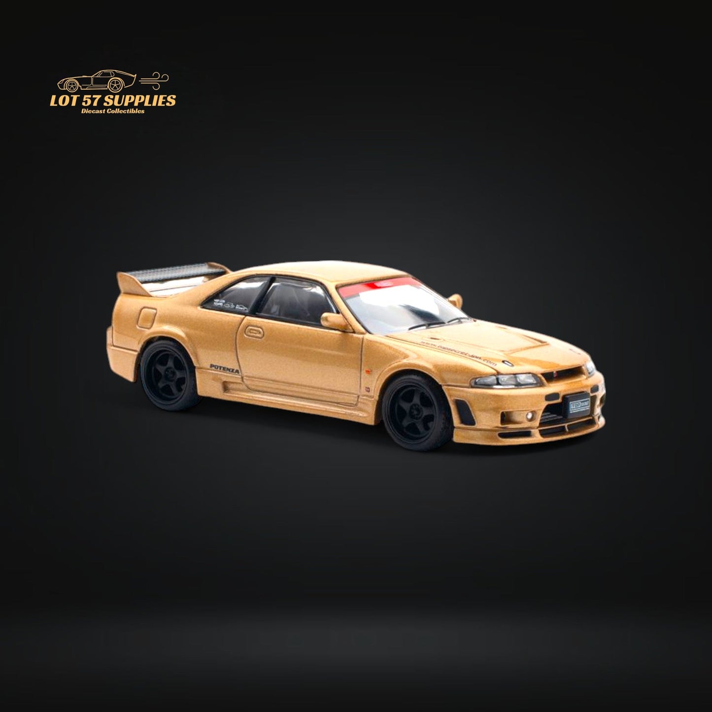 (Pre-Order) Pop Race Nissan Skyline GT-R R33 Top Secret Gold PR640150 1:64