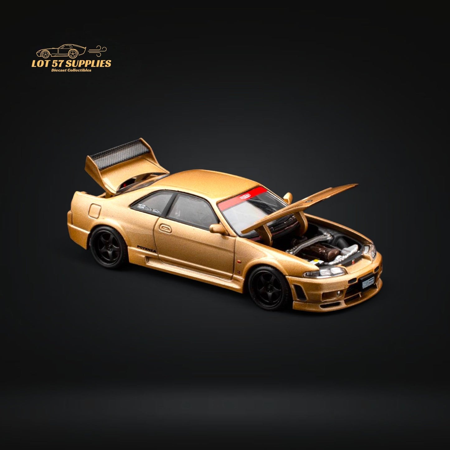 (Pre-Order) Pop Race Nissan Skyline GT-R R33 Top Secret Gold PR640150 1:64