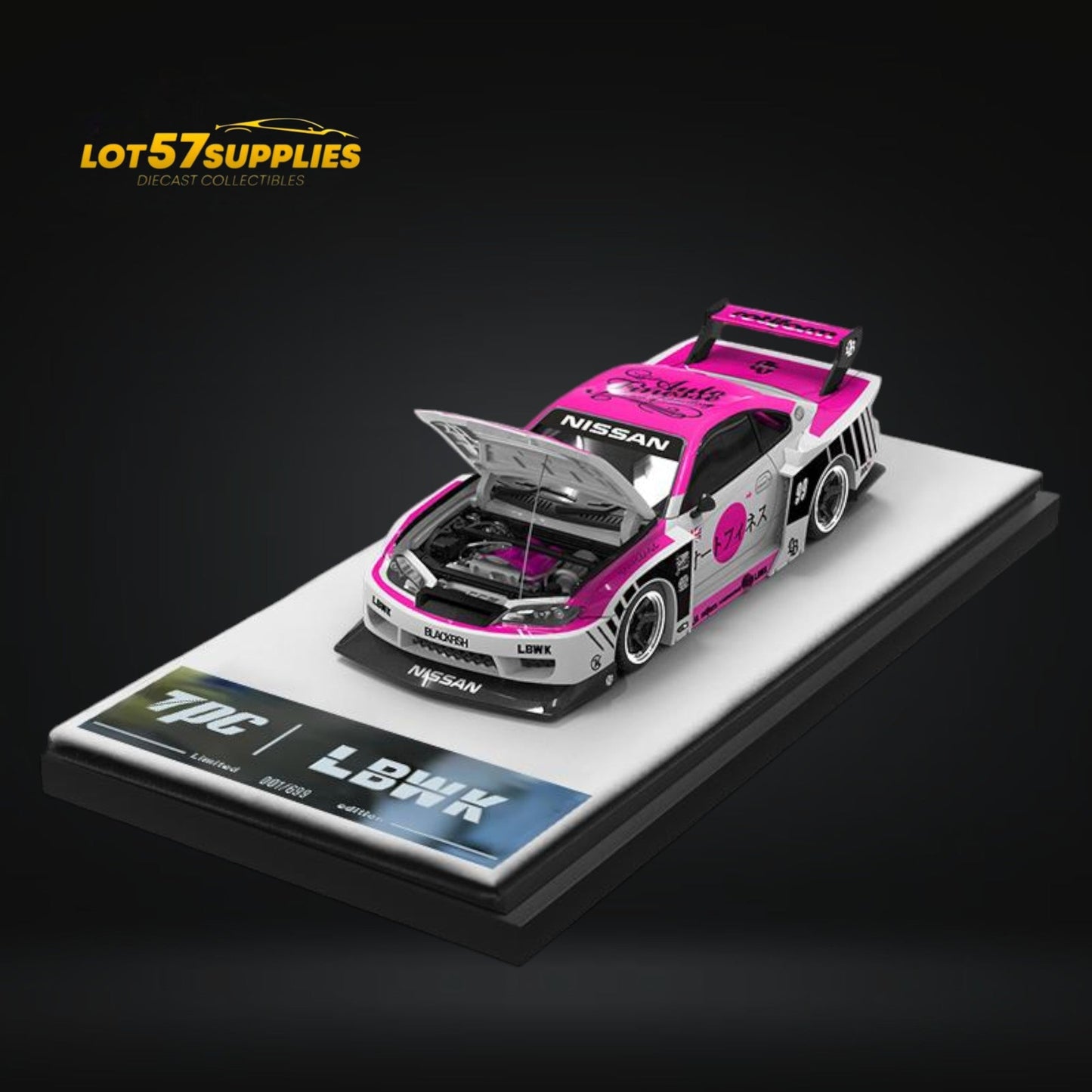 (Pre-Order) TPC Silvia S15 LBWK Pink / White Auto Finesse SEMA Ordinary 1:64