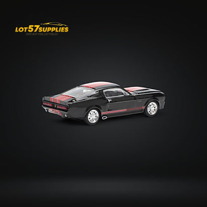 (Pre-Order) Pop Race Shelby Mustang GT500 Dark Chrome Black w/ Openable hood 1:64