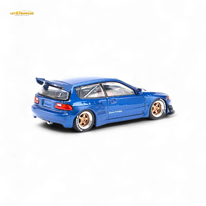 Pop Race Pandem Civic EG6 Metallic Blue 1:64