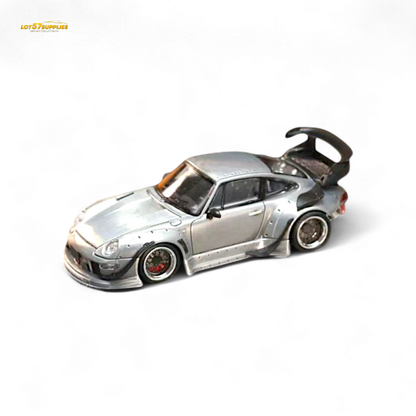 Street Weapon Porsche RWB 993 Raw Varnish Color Low Wing 1:64