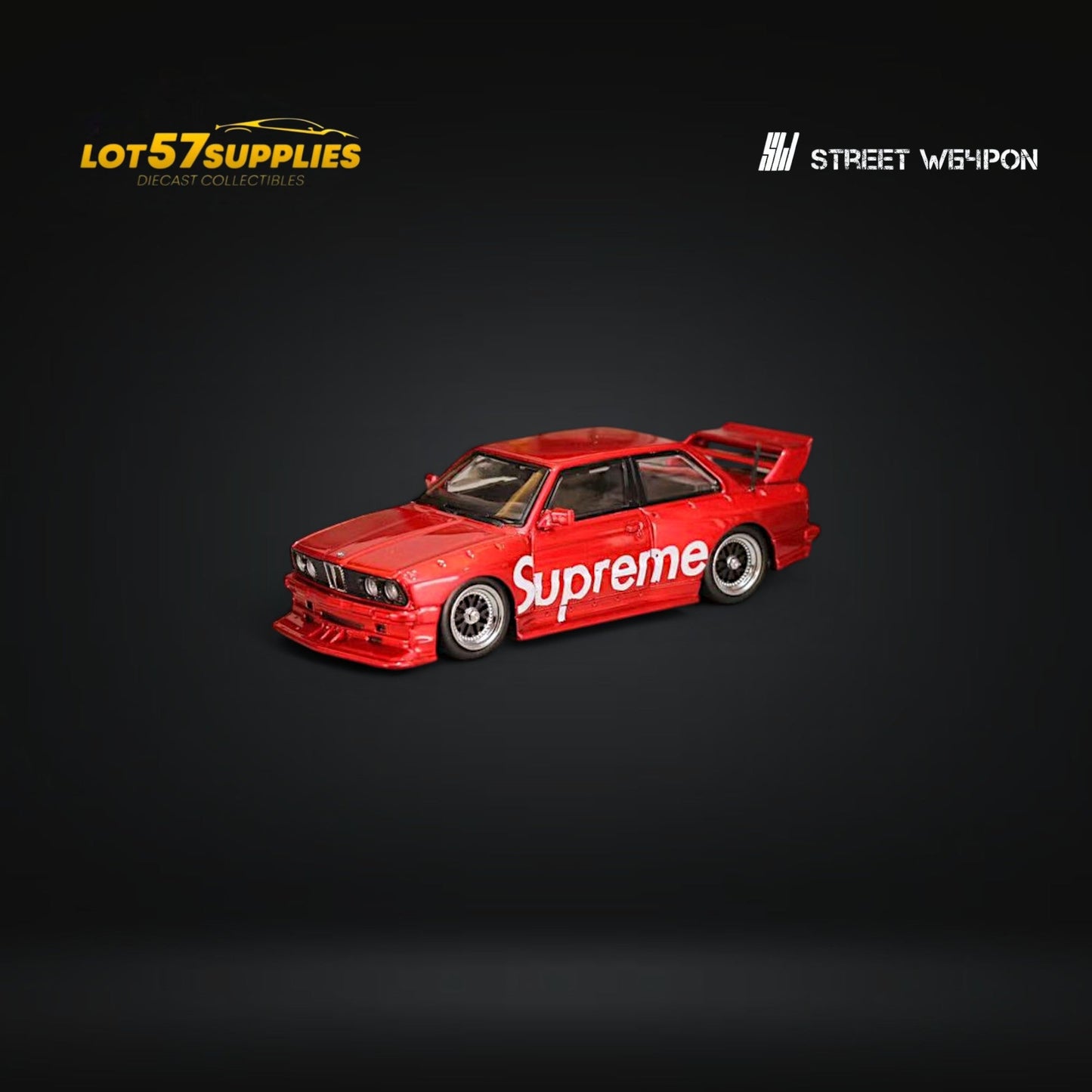 Street Weapon BMW E30 in SUP Red Livery 1:64