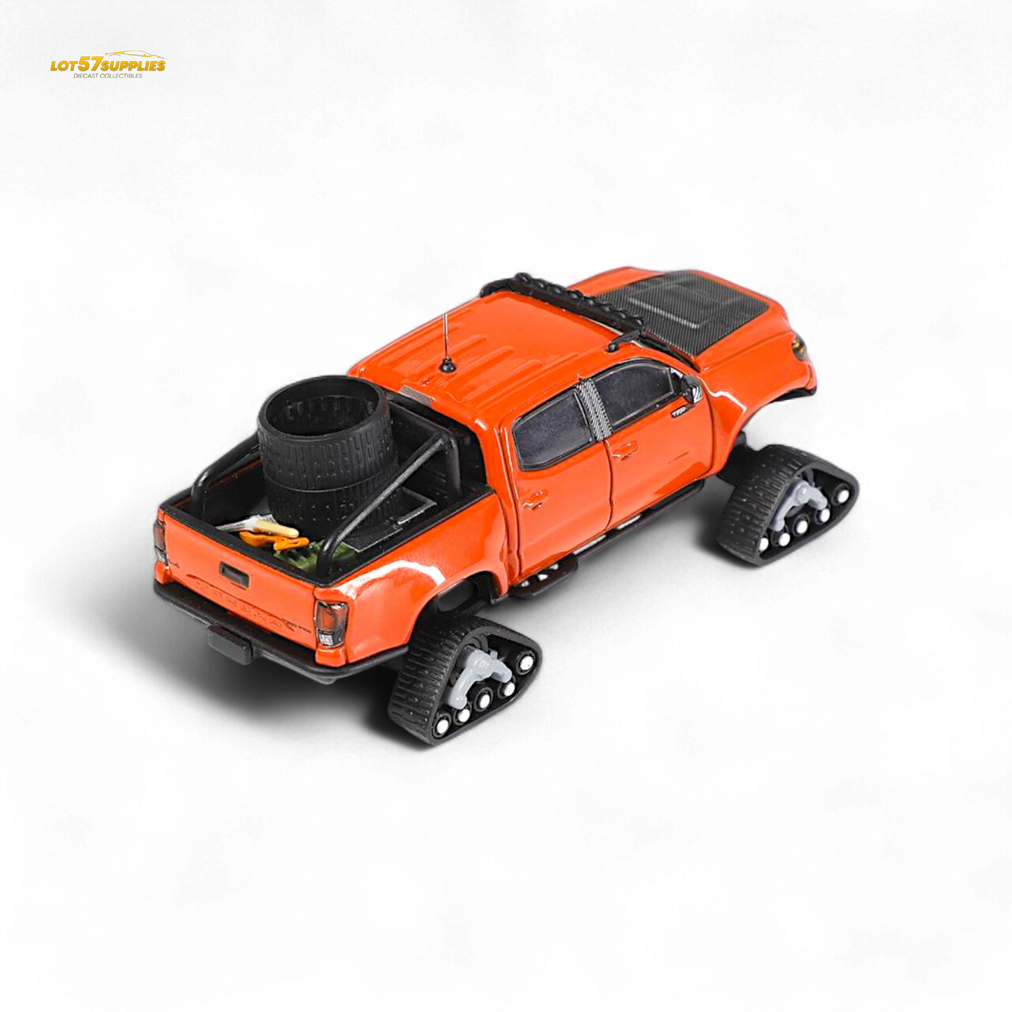 GCD Toyota TACOMA in Orange Red & 3PMSF Tires 1:64