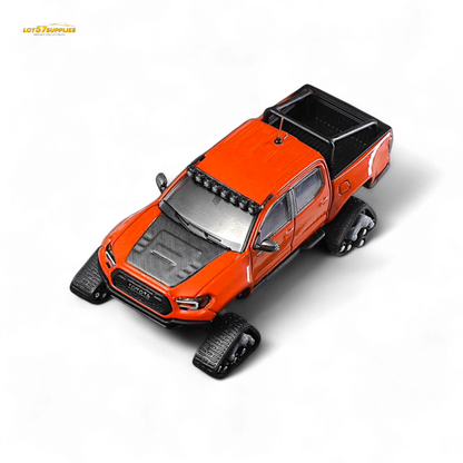GCD Toyota TACOMA in Orange Red & 3PMSF Tires 1:64
