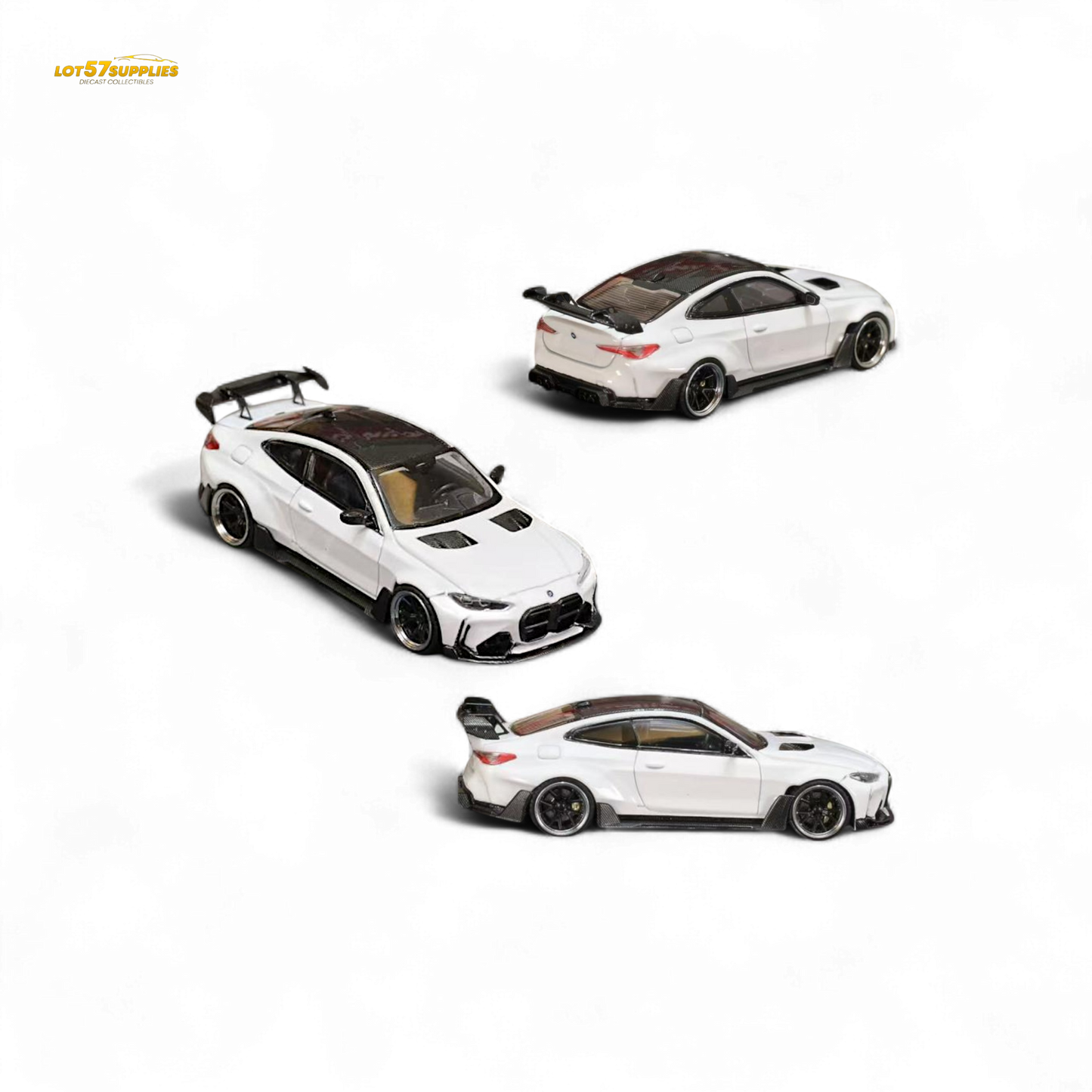 Street Weapon BMW M4 G82 Widebody in White 1:64