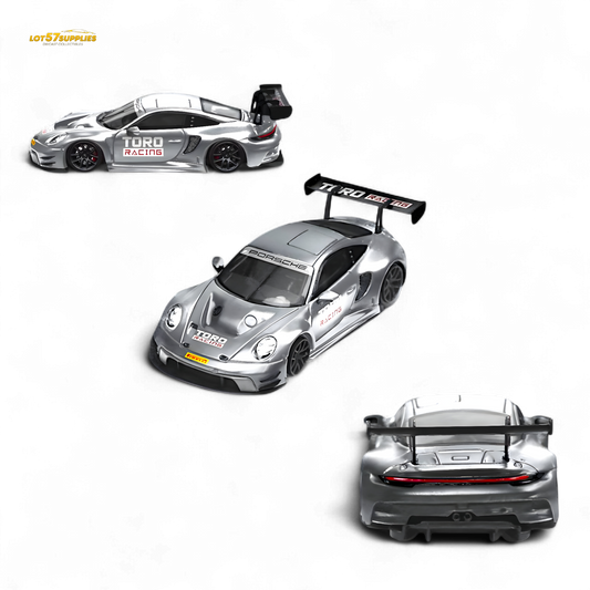 STAR RACE Porsche 911 GT3 Matte Silver Racing 1:64