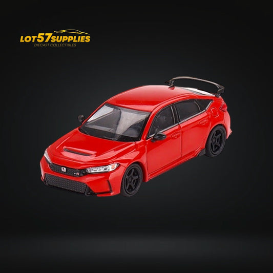 Mini-GT Honda Civic Type R Rallye Red 2023 W/ Advan GT Wheel #546 1:64 MGT00546