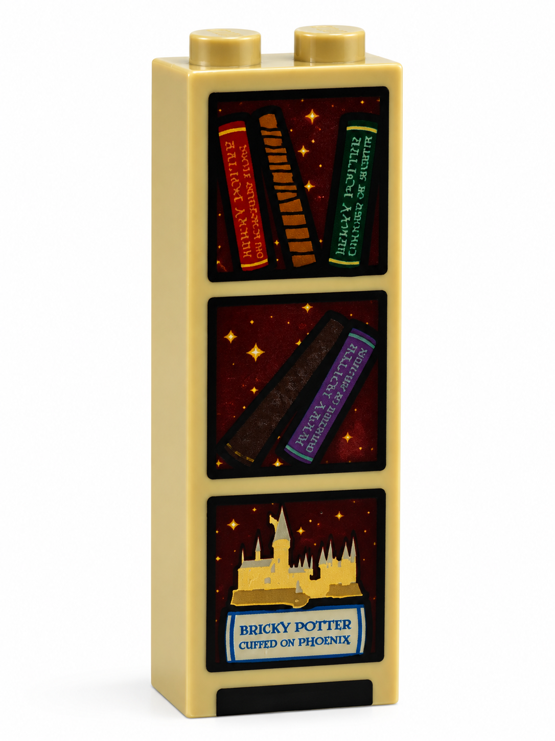 Bookshelf w/ HP Wizardry Books Volume #1 (1x2x5 Brick)