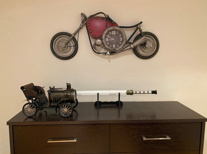Wall clock - Vintage Motorcycle Wall Clock by Peterson Housewares & Artwares
