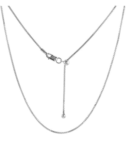 Solid 925 Sterling Silver Adjustable Chain Necklaces - 3 Style Options by Donatello Gian