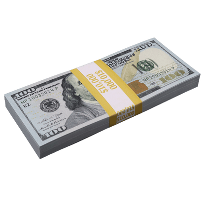 $100,000 BLANK FILLER New Series Stacks by Prop Money Inc