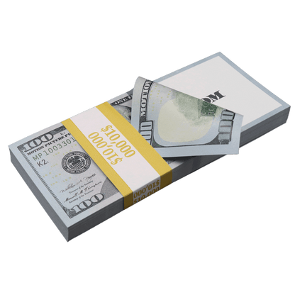 $100,000 BLANK FILLER New Series Stacks by Prop Money Inc