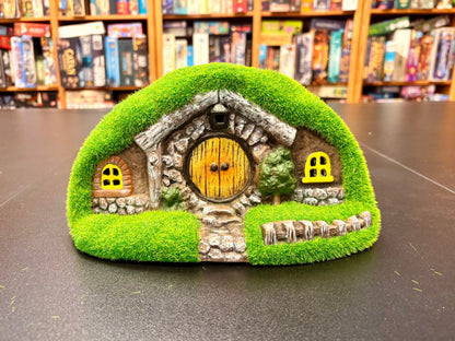 Solar Lighted Gnome Moss House - Set of 2