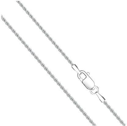 Solid Sterling Silver Rope Chain Choker Necklace - 3 Length Options by Donatello Gian
