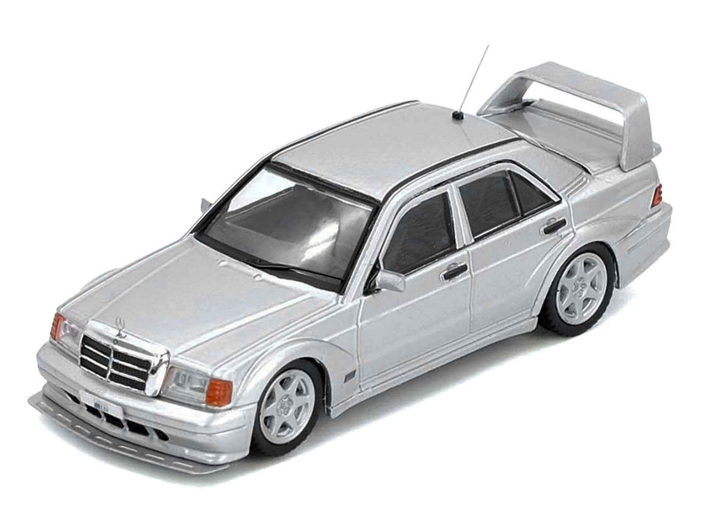 Mercedes-Benz 190E 2.5-16 Evolution II Silver Metallic 1/64 Diecast Model Car by Inno Models