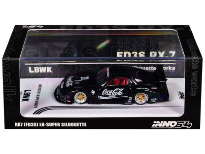 Mazda RX7 (FD3S) LB-Super-Silhouette RHD (Right Hand Drive) #20 "Coca-Cola Zero" Black 1/64 Diecast Model Car by Inno Models  free shipping USA