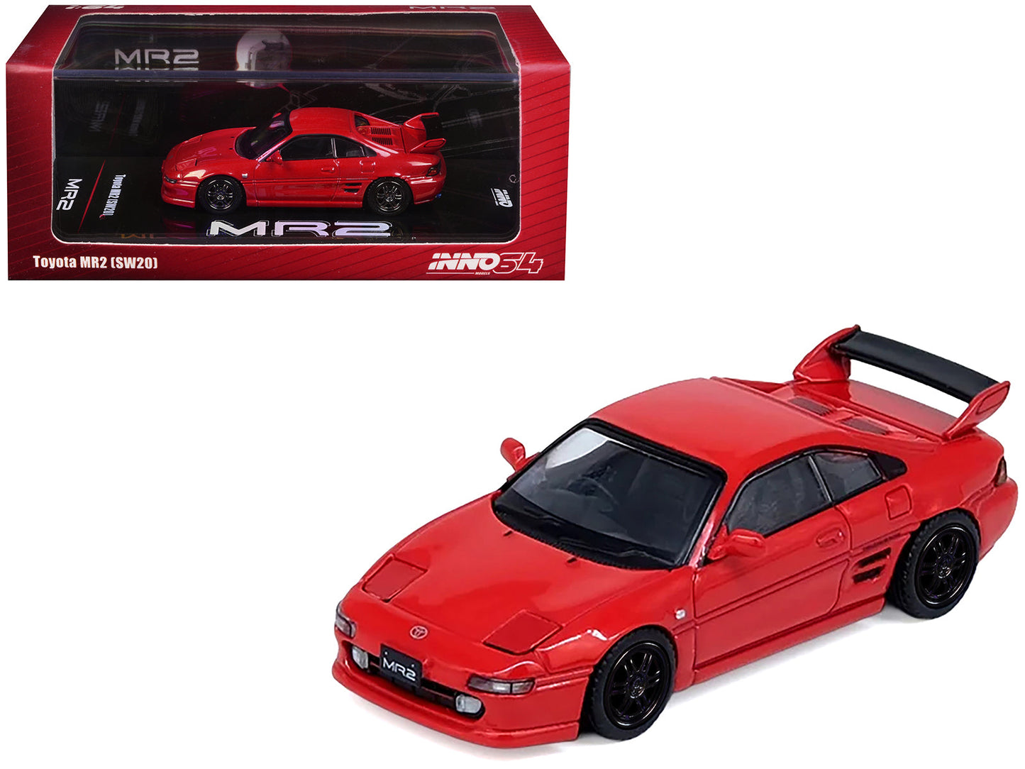 Toyota MR2 (SW20) RHD (Right Hand Drive) Red 1/64 Diecast Model Car by Inno Models  free shipping USA