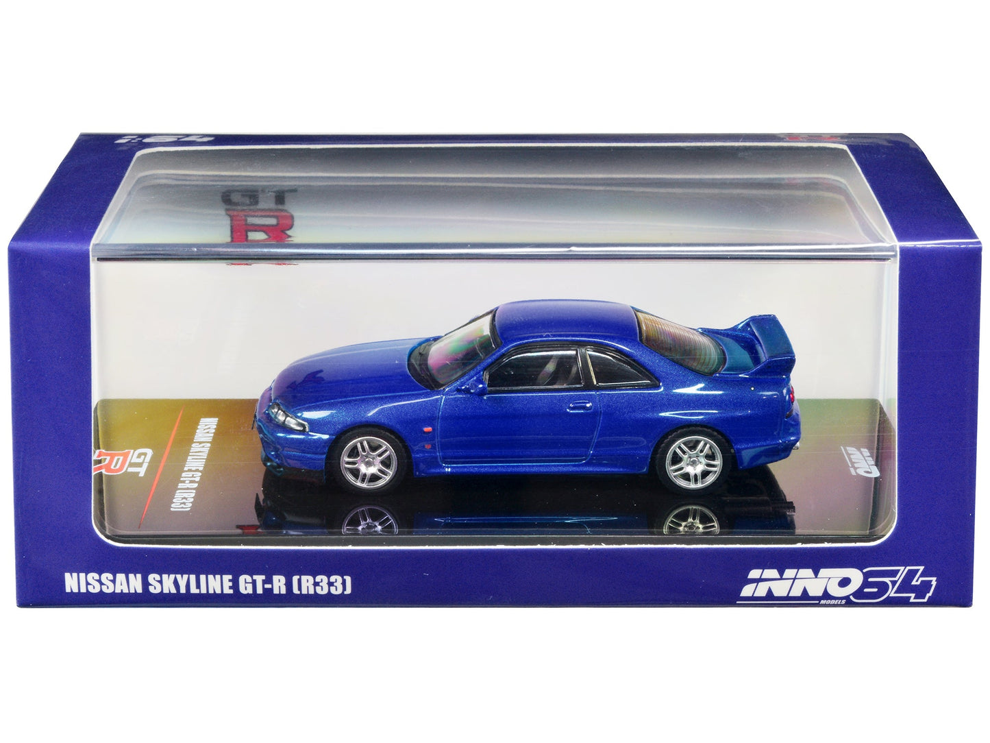 Nissan Skyline GT-R (R33) RHD (Right Hand Drive) Bayside Blue Metallic 1/64 Diecast Model Car by Inno Models  free shipping USA