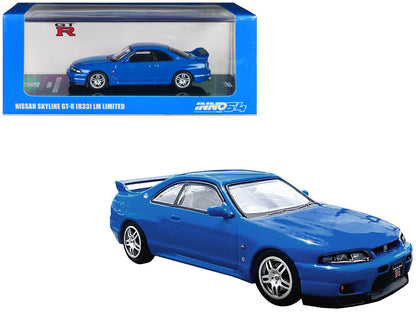 Nissan Skyline GT-R (R33) RHD (Right Hand Drive) Blue "LM Limited" 1/64 Diecast Model Car by Inno Models  free shipping USA