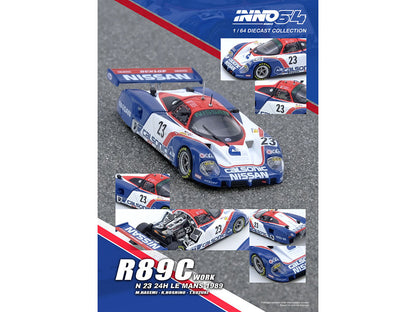 Nissan R89C #23 Masahiro Hasemi - Kazuyoshi Hoshino - Toshio Suzuki "24 Hours of Le Mans" (1989) 1/64 Diecast Model Car by Inno Models