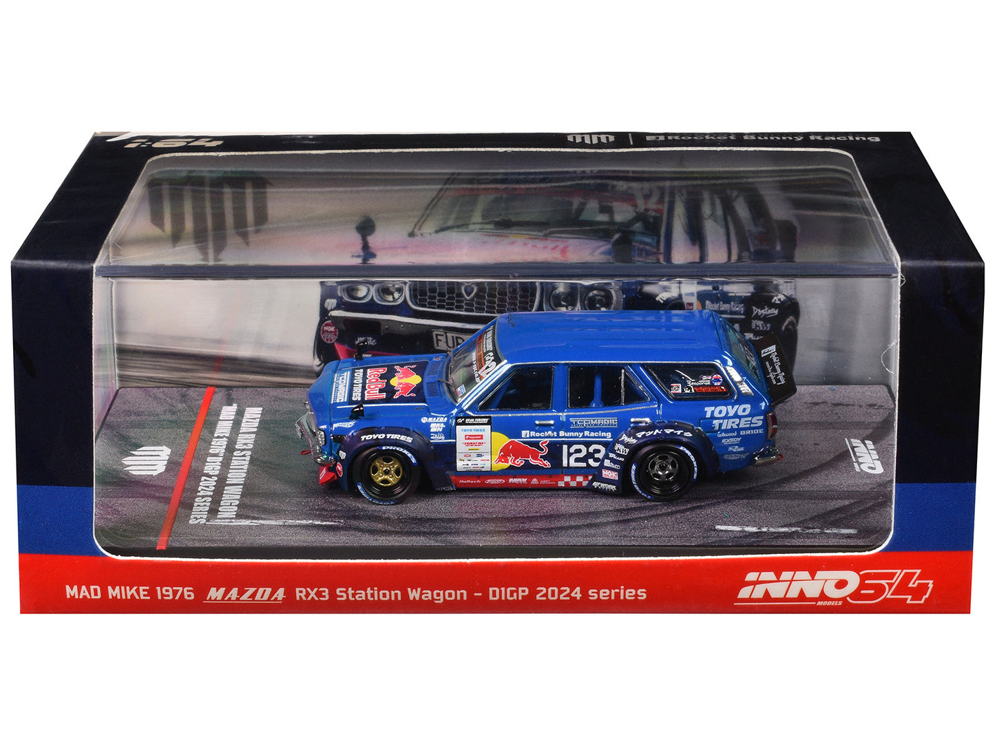 1976 Mazda RX3 Station Wagon RHD (Right Hand Drive) #12 "Mad" Mike Whiddett "D1 Grand Prix" (2024) 1/64 Diecast Model Car by Inno Models  free shipping USA