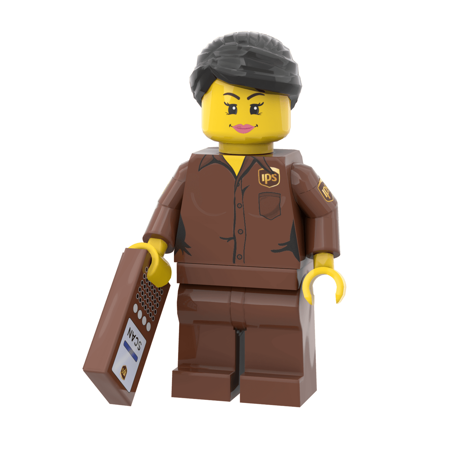 IPS Delivery Driver (Female) -  Custom Printed Minifig - Made Using LEGO® Parts