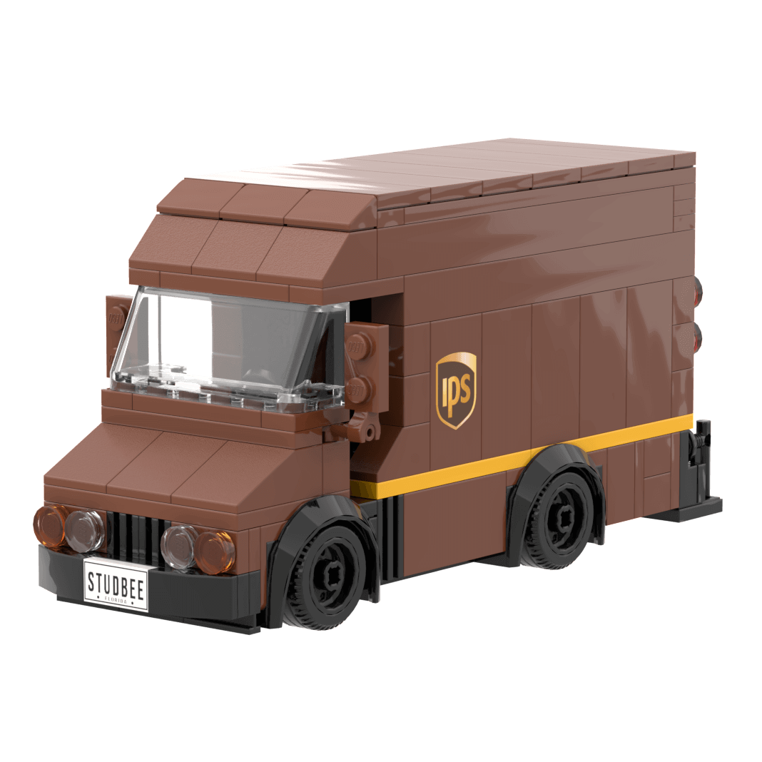 IPS Delivery Truck Building Set - Custom Printed Set - Made Using LEGO® Parts