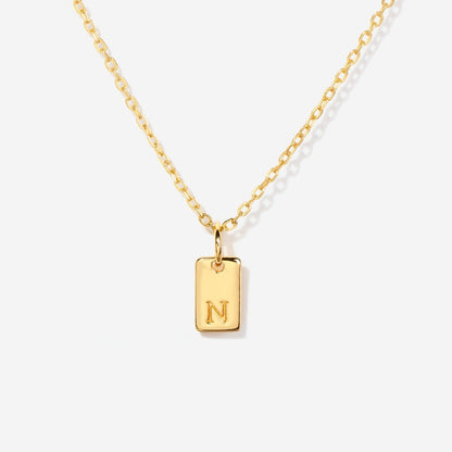 Tag Initial Necklace by Little Sky Stone